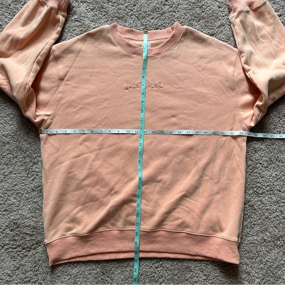 Brooklyn Grace Drop Shoulder "mama" Crewneck Peach Sweater Size Large - Picture 8 of 9